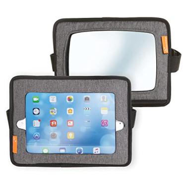 Imagem de Dreambaby Espelho retrovisor reversível do banco traseiro do carro - função 2 em 1 - suporte para tablet e espelho de segurança - cinza - modelo L1215