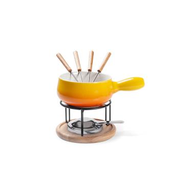 Imagem de Conjunto para Fondue Brinox Fondue & Petiscos 9 Peças Amarelo