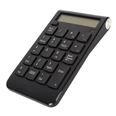 Imagem de ASHATA Teclado numérico de 2,4 G com tela, teclado numérico de 2,4 G com 19 teclas, teclas em forma de U, 10 m, distância efetiva e baixo ruído, USB com número pad para laptop e PC