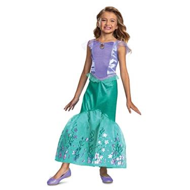 Imagem de Fantasia de princesa Ariel para meninas, fantasia oficial de princesa da Disney, tamanho infantil (7-8)
