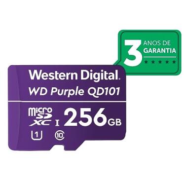 Imagem de Cartão de Memória Com 3 Anos de Garantia Micro SD 256GB WD Purple Intelbras
