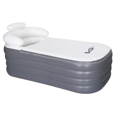 Imagem de Banheira Ofurô Inflável Adulto Dobrável 120l com Bomba Elétrica Bivolt Vg Plus