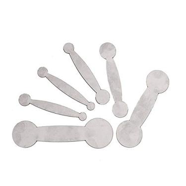 Imagem de Jiayouy Anéis de nivelamento de clarinete de aço inoxidável, 6 peças, ferramentas de reparo de sopro de madeira, prata