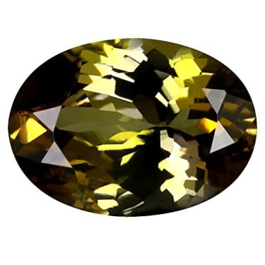 Imagem de 2,60 ct Certificado AIG Forma Oval (10 x 8 mm) Tanzanita Amarela Marrom Não Aquecida Pedra Natural Solta, Large, pedra preciosa, Tanzanita