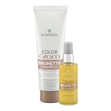 Imagem de Kit Ecosmetics Color Glam Brunette Shampoo 250ml, Oil Radiancecolor 60