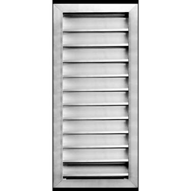 Imagem de HVAC Premium Ventilação externa de alumínio de 25 cm L x 61 cm A para paredes e espaço de rastejamento - Grade de ar resistente ao clima com tela de tela - [Dimensões externas 29 cm L x 65 cm A]