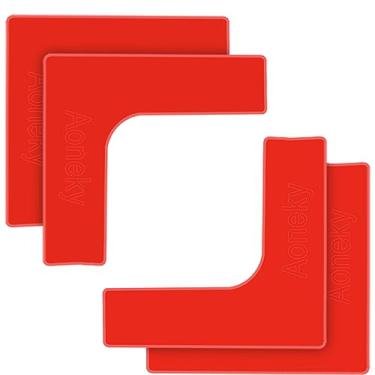 Imagem de Aoneky Kit de marcadores portáteis de badminton ou quadra de tênis - Marcadores de badminton ou quadra de tênis para área externa - Conjunto de marcação de linhas