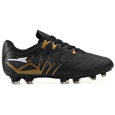 Imagem de Chuteira de Futebol Masculina Campo Grama Natural Bico Reforçado em Couro