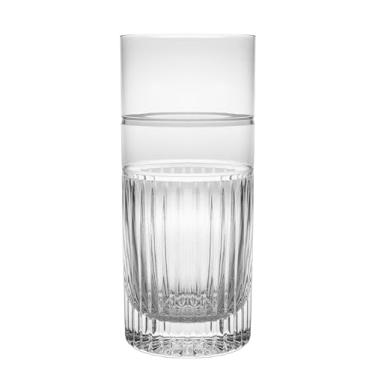 Imagem de Barski Copo Highball - Vidro - Conjunto de 6 copos HB - Hiball - Cristal cortado à mão - Design Etch - Copos para água - Suco - Vinho - Cerveja e coquetéis - 411 g Feito na Europa