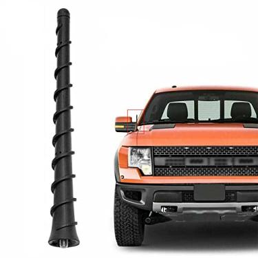 Imagem de Antena de carro de 17,78 cm preta espiral atarracada mini antena curta antena mastro antena universal