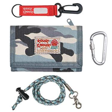 Imagem de Rough Enough Carteira infantil tripla camuflada para meninos e adolescentes Moeda idade, Light Blue Camo, 5 x 3.4 inch