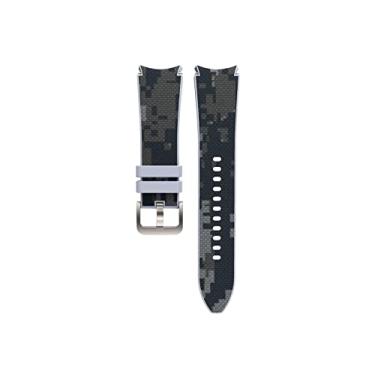 Imagem de Samsung Pulseira de tecido híbrido clássico Galaxy Watch4, M, Camuflagem cinza/cinza, Medium, Clássico