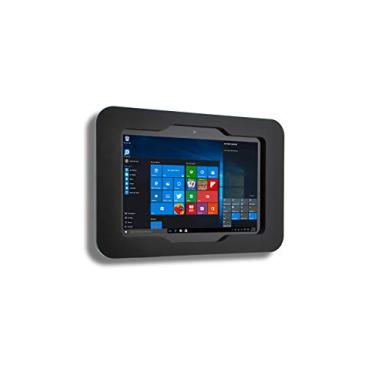 Imagem de TABcare Capa de acrílico antifurto de segurança para MS Surface Go 1 2 3 como quiosque, POS, loja, exibição. Configurado como VESA, suporte de parede, suporte de mesa (preto, suporte de parede)