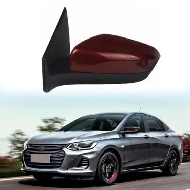 Imagem de Espelho lateral do motorista adequado para Chevrolet Onix 2020, 2021, 2021, 2023, Chevrolet Onix, conjunto de espelho lateral, retrovisor, lente elétrica ajustada