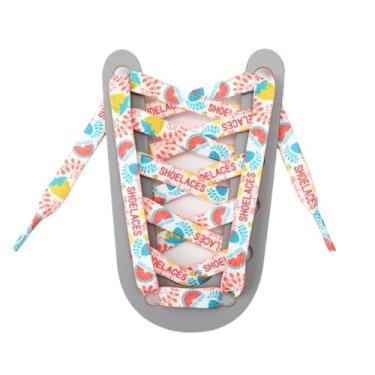 Imagem de Cadarços Casuais De Lona De Frutas, Cadarços Planos Para Tênis, Crianças, Mulheres, Homens, Cadarços Coloridos (Color : White, Size : 100cm)