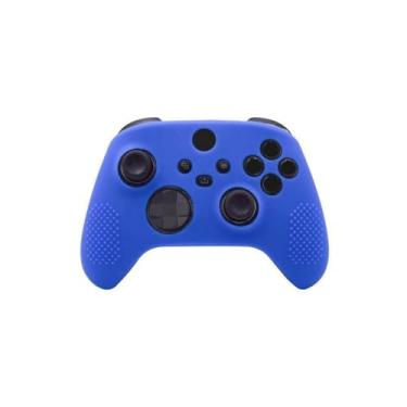 Imagem de TwiHill a capa de silicone é adequada para Xbox Series S/Xbox Series X, capa de silicone para gamepad Xbox Series S/X, capa protetora de gamepad sem fio (Azul)