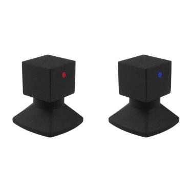 Imagem de Kit com 2 Acabamentos Para Registro C46 Água Quente/Fria BL6246 Ducon Metais Black