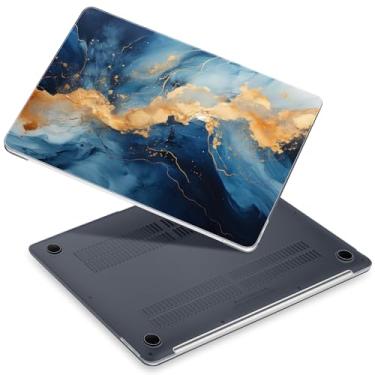 Imagem de Yebiseven Capa para MacBook Air 13 polegadas 2021 2020 2019 2018 modelo A2337 M1/A2179/A1932, capa rígida para laptop com capa de teclado, película de tela, adaptadores OTG e 2 capas de webcam,