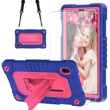 Imagem de FIEWESEY Capa para tablet Walmart Onn 7 polegadas geração 4 2024 com 2 peças protetoras de tela, capa resistente à prova de choque infantil com alça de ombro para Walmart Onn 7 2024 Modelo: 100135924