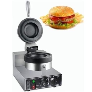 Imagem de MáQuina de Prensa de SanduíChe de Sorvete, Molde para Fazer Waffles de HambúRguer para Uso DoméStico e Comercial, Controle de Temperatura de 50-300 ℃, Aquecimento Frente e Verso