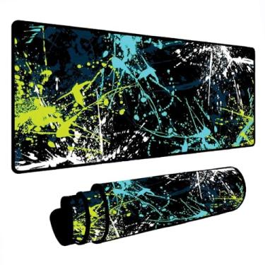 Imagem de Novo Mouse Pad Gamer Deskpad Speed Extra Grande Borda Costurada Profissional Varios Tamanhos - Splash Colors (70X30)