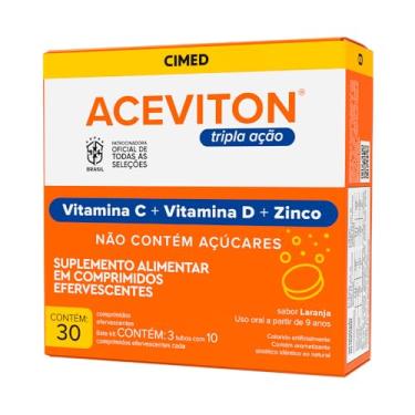 Imagem de Aceviton Tripla Ação Vitamina C, D e Zinco 30 Comprimidos Efervescentes