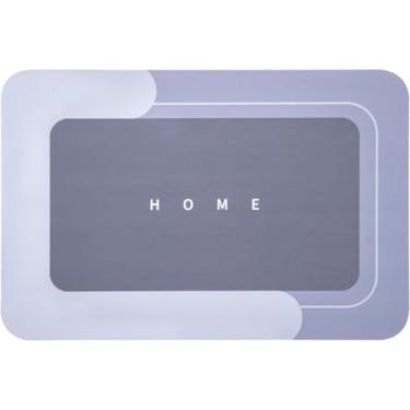 Imagem de Tapete De Banheiro Casa Antiderrapante Emborrachado de Secagem Rápida Ulta Absorvente (Quadrado)