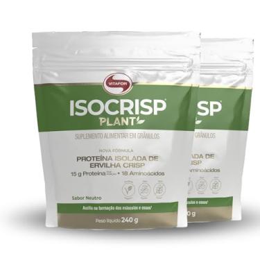 Imagem de Kit 2 Isocrisp Plant Proteína Isolada Ervilha Pouch Vitafor 240g Neutro