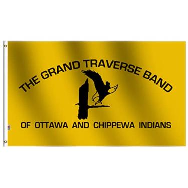 Imagem de Bandeira do povo Houma 9,5 x 1,5 m, grande, tecido de seda suave impresso de dupla face para moderado-ao ar livre e interno, 91,4 x 152,4 cm indiano nativo americano triba United Houma Nation banner decoração de casa presente de quintal