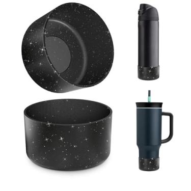 Imagem de Beonsky 2 peças de bota de silicone com glitter para garrafa de água Owala 680 g, capa protetora antiderrapante para garrafas de água de aço inoxidável FreeSip/Twist/Flip acessórios