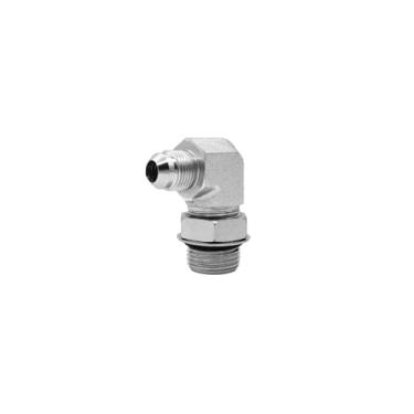 Imagem de BEITERSTOE 6801-08-12-NWO Adaptador de Mangueira Hidráulica Encaixe 1/5.1 cm Macho JIC 37° Flare(3/10.2 cm-16UNF) × 3/10.2 cm Macho Porca Ajustável O-Ring Boss(1-1/40.6 cm-12UNF) 90°Cotovelo SAE