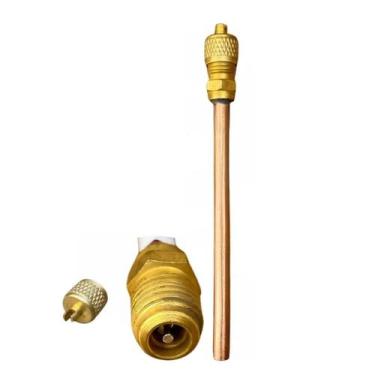 Imagem de Válvula de Acesso Conexão Schrader 1/4 Para Refrigeração Ar Condiciona