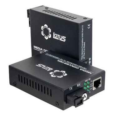 Imagem de Conversor de Mídia 10/100/1000BASE-Tx para 1000BASE-FX - Lotus