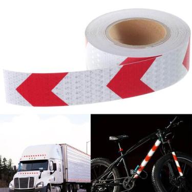 Imagem de Faixa Refletiva Seta Sinalizaçao 25 Metros Segurança Transito Caminhao