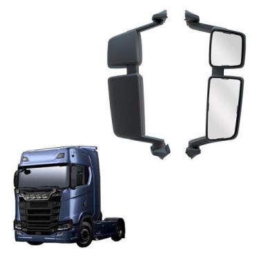 Imagem de Retrovisor Scania Ntg C/Auxiliar Ld Completo Convexo - Bepo
