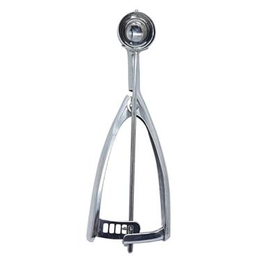 Imagem de Colher Ejetora Pegador Concha para Sorvete, brigadeiro, biscoito, frutas aço inoxidável