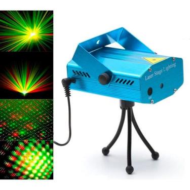 Imagem de Laser de Balada Led Mini Giratória Efeito Holográfico - BELLATOR