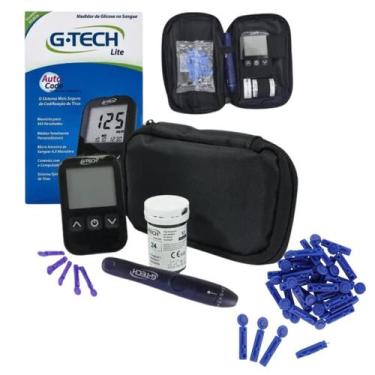 Imagem de G -Tech lite  Aparelho Medidor de Glicose Diabetes Completo +200 Lance