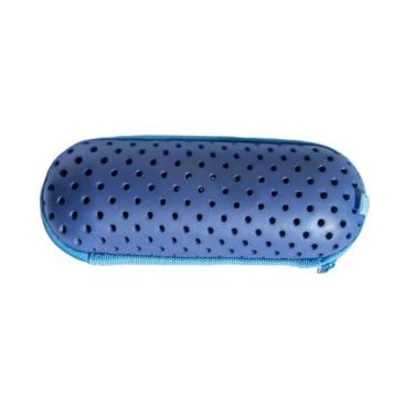 Imagem de Aymzbd Estojo para óculos de Natação, Capa Protetora para óculos de Natação, Estojo para óculos de Piscina, Equipamento com Furo, Caixa de Armazenamento de ó, Azul escuro