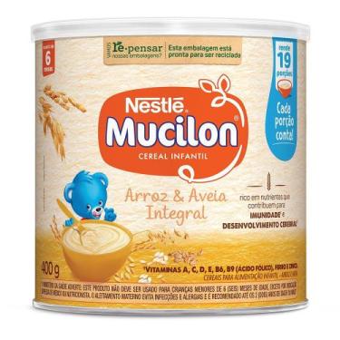 Imagem de Mucilon Arroz e Aveia Cereal Infantil Lata 400g