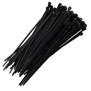 Imagem de 100 Abraçadeira Nylon Preta Fixação e Organização 350x3,6mm - Starfer