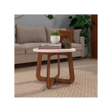 Imagem de Mesa de Centro de MDF Jasmin Artely, Cedro e Off White