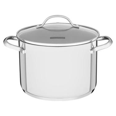 Imagem de Caldeirão Inox Tramontina Fundo Triplo 4,6L 20cm Una, Inox, 20cm