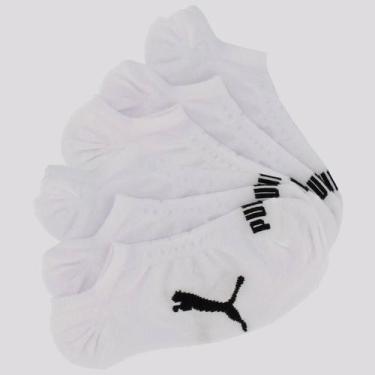 Imagem de Kit Meia Puma Sapatilha 6 pares Branca, 39-43