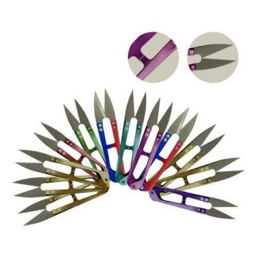 Imagem de 12 Tesoura Arremate De Linhas Corte Fio Acabamentos Tic Tac - Artmak