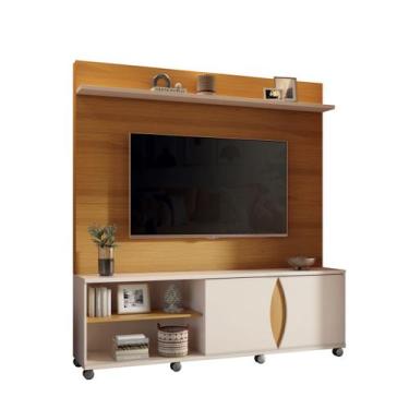 Imagem de Estante Home Theater Sala Estar TV Até 65 Polegadas 2 Portas 2 Pratele