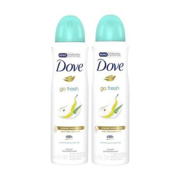 Imagem de Kit 2 Desodorantes Antitranspirante Aerosol Dove Go Fresh Pera e Aloe 