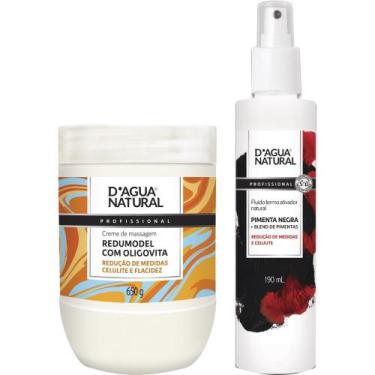 Imagem de Kit redução de medidas fluido pimenta negra E creme redutor 650g - D'Á