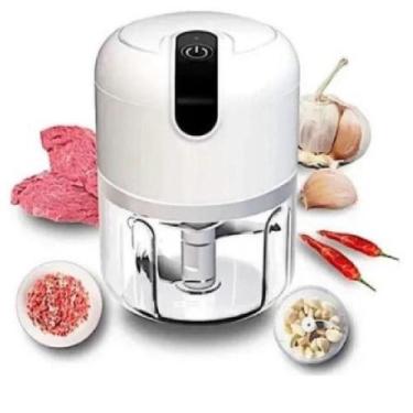 Imagem de Mini Processador Elétrico Alho Tomate Cebola Recarregável - The Flash