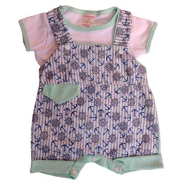 Imagem de Macacão jardineira de calor verão para bebê  Menino look - Duda Shop, 